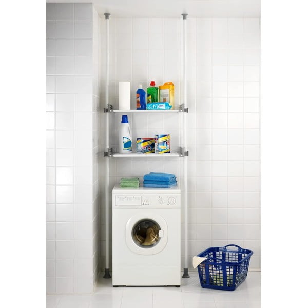 Бял метален рафт за баня 120x300 cm Herkules – Wenko-image-4