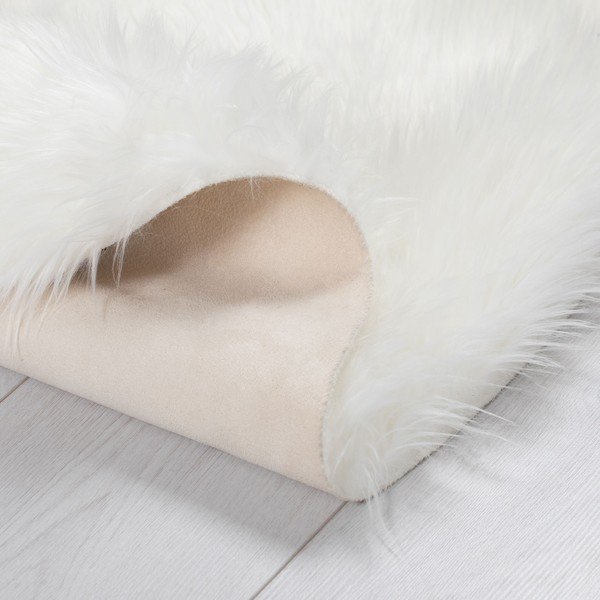 Бял кръгъл килим ø 120 cm Sheepskin - Flair Rugs-image-3