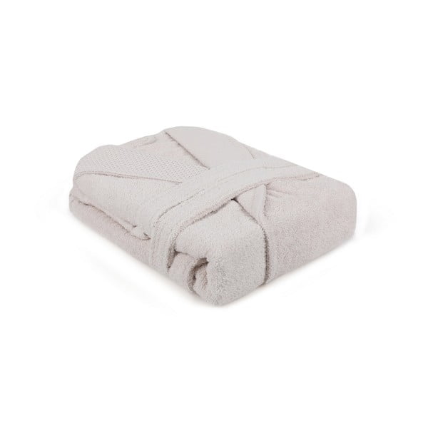 Бежов памучен халат за баня размер M Cappa - Foutastic-image-2