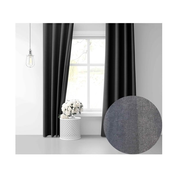 Сива полуматова завеса 250x100 cm - Mila Home-image-2