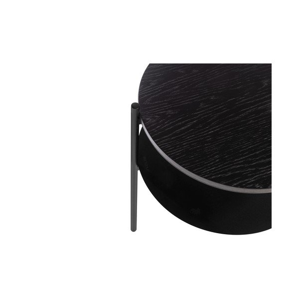 Черно нощно шкафче с дъбов плот Tu – noo.ma-image-4