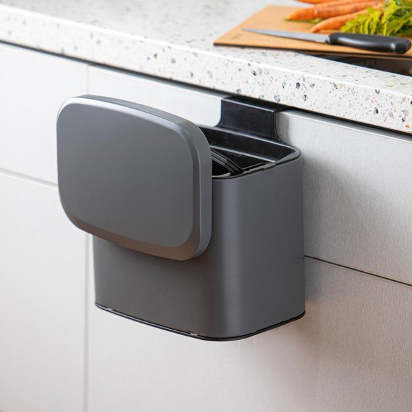 Тъмносив контейнер за компостируеми отпадъци 4 l Essentials – Ladelle-image-2