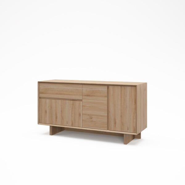 Скрин от дъбов декор  в естествен цвят 146x76x45 cm Carpi – Marckeric-image-2