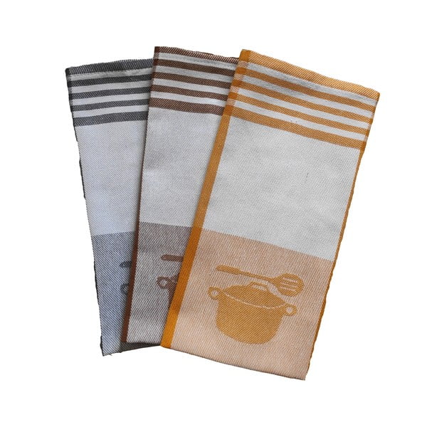 Памучни кърпи в комплект от 3 броя 70x50 cm Cook - JAHU collections