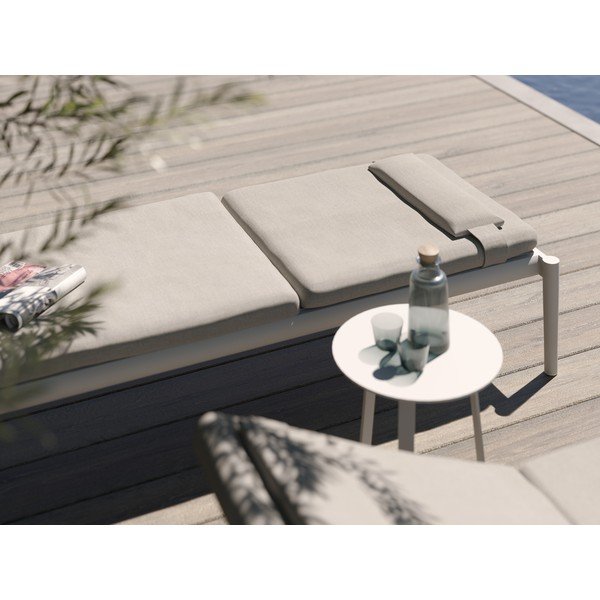 Кремав метален градински шезлонг Switch - Diphano-image-1