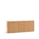 Скрин в естествен цвят 197x80x40 cm Wally – Teulat