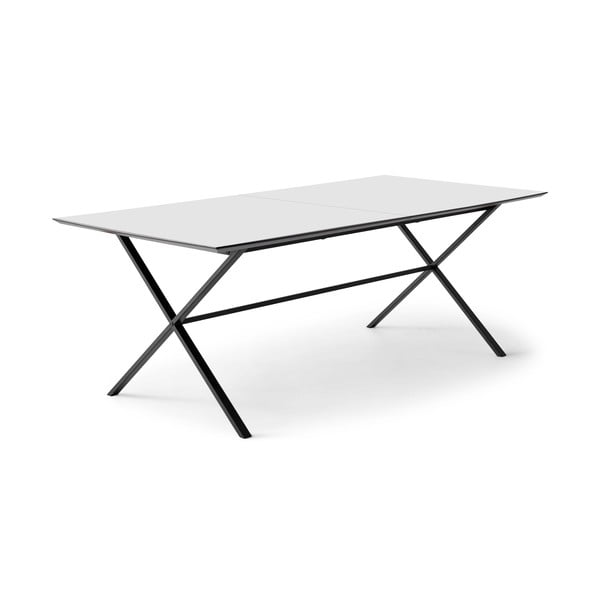 Бяла сгъваема трапезна маса с бял плот 100x210 cm Meza – Hammel Furniture