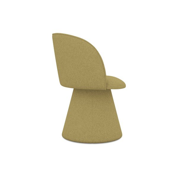 Тапициран трапезен стол в цвят горчица Maia – Makamii-image-2