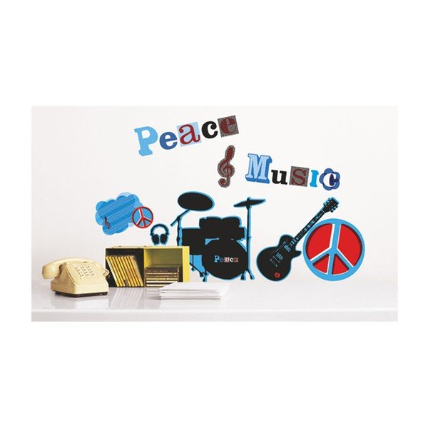 Samolepky na zeď Peace and Music