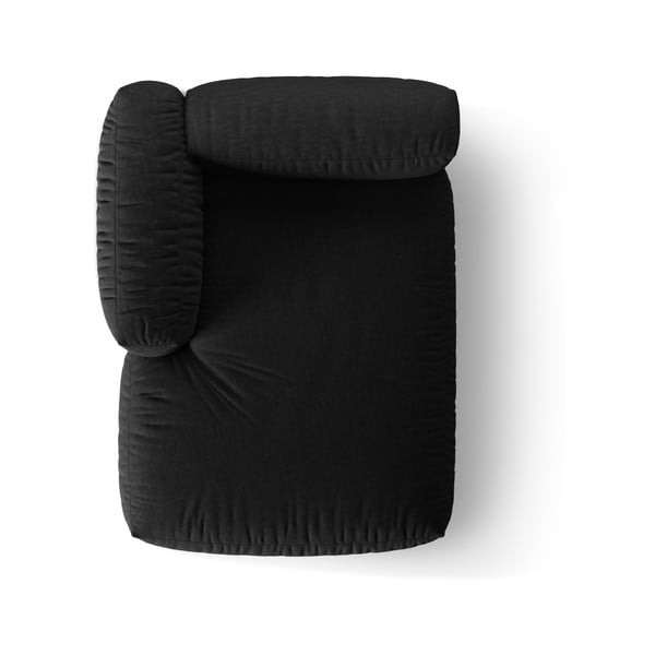 Черен модул за диван (ляв ъгъл) Martina – Micadoni Home-image-4