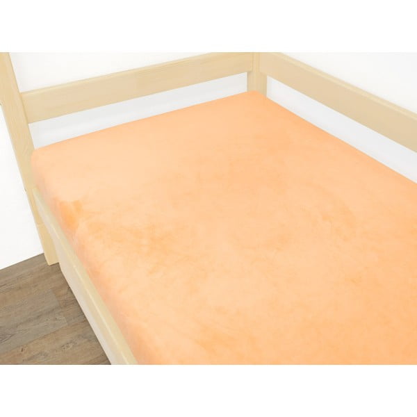 Оранжев чаршаф от микрофибър, 90 x 190 cm - Benlemi