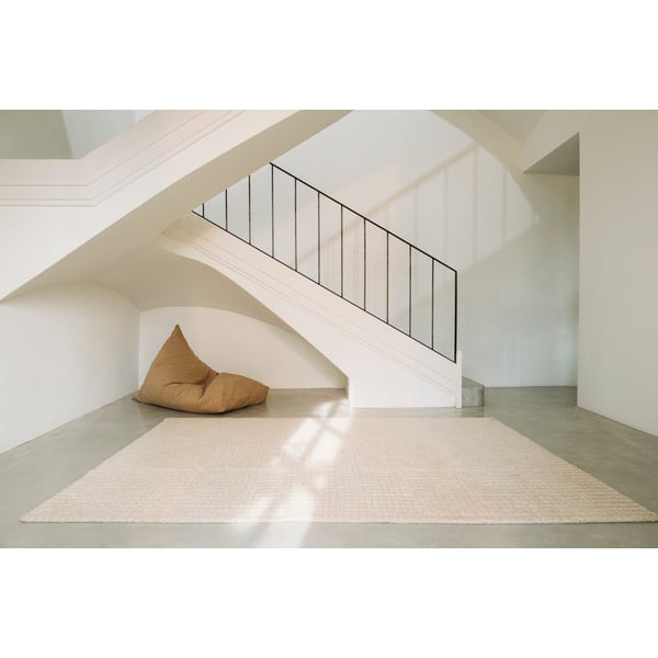 Ръчно изработен бежов вълнен килим подходящ за пране 80x140 cm Unexpected Wool – Lorena Canals-image-3