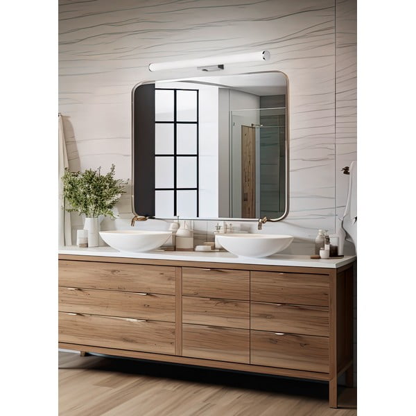 LED стенна лампа в лъскаво сребристо Mattimo – Trio-image-1