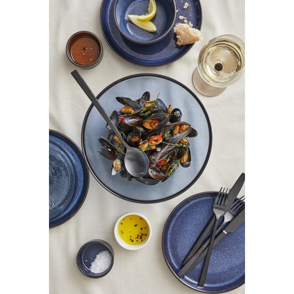 Черна/синя глинена купичка 600 ml Gastro Dark Blue/Black – Bitz-image-1