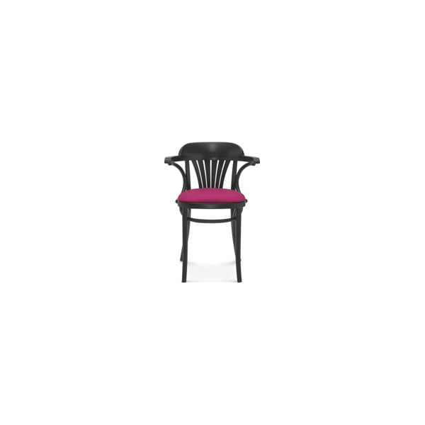 Dřevěná židle s růžovým polstrováním Fameg Mathias