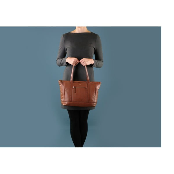 Dámská kožená kabelka Ruby Toffee-image-1
