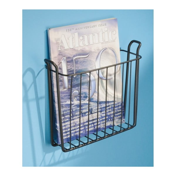 Кафяв стенен стелаж за списания от неръждаема стомана Classico - iDesign-image-2