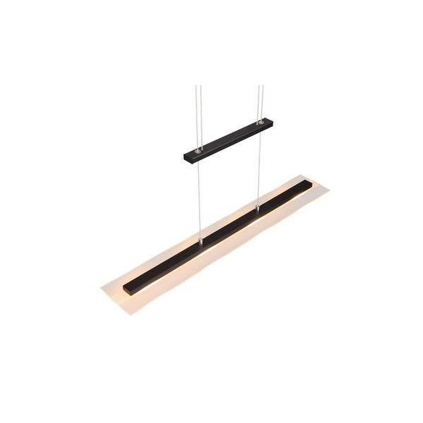 Черно LED осветително тяло със стъклен абажур Milos - Reality-image-2