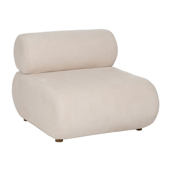 Кремаво кресло от рипсено кадифе – Ixia