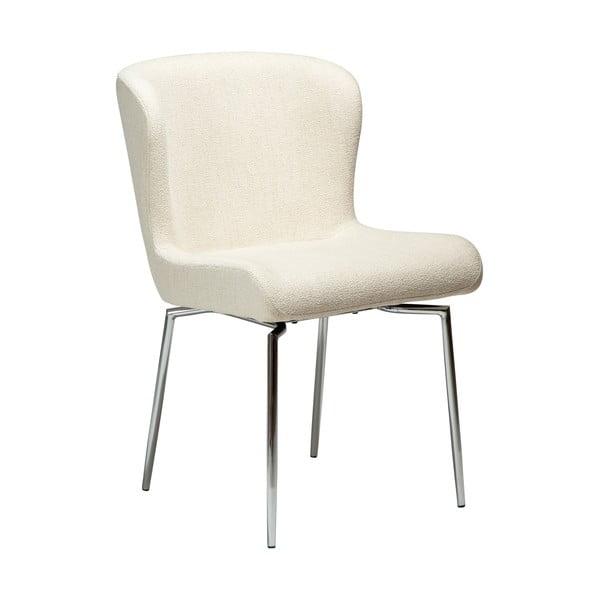 Кремав тапициран трапезен стол Glam – DAN-FORM Denmark