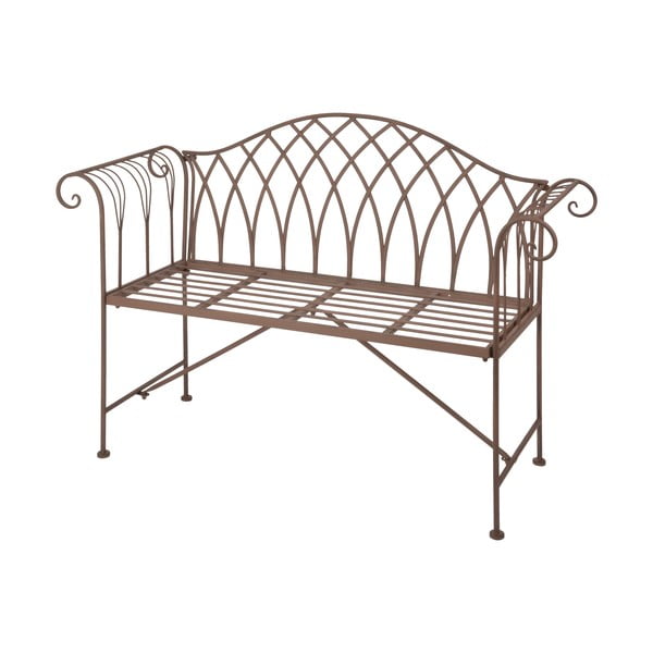 Кафява метална градинска пейка - Esschert Design-image-2