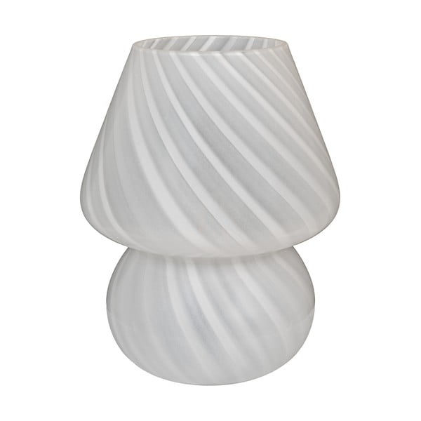 Бяла LED настолна лампа със стъклен абажур (височина 19,5 cm) Alton – House Nordic