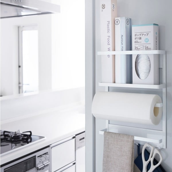 Голям бял магнитен кухненски страничен стелаж Tower - YAMAZAKI-image-4