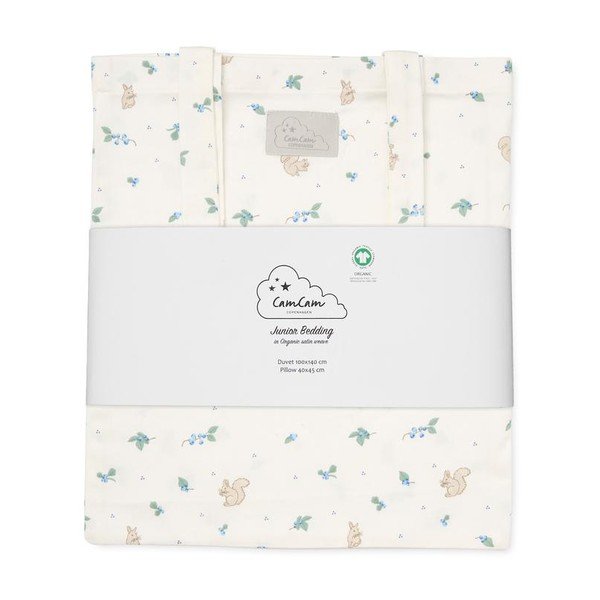 Кремаво детско спално бельо за детско креватче от органичен памук 100x140 cm Blueberries – Cam Cam Copenhagen-image-4