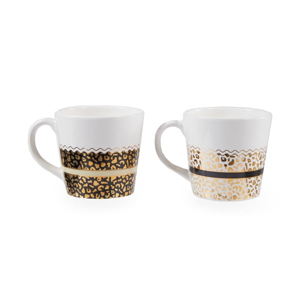 Керамични чаши в бяло-златист цвят в комплект от 2 бр., 300 ml London - Premier Housewares-image-2
