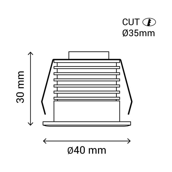 Черно-бял LED прожектор ø 4 cm - SULION-image-3