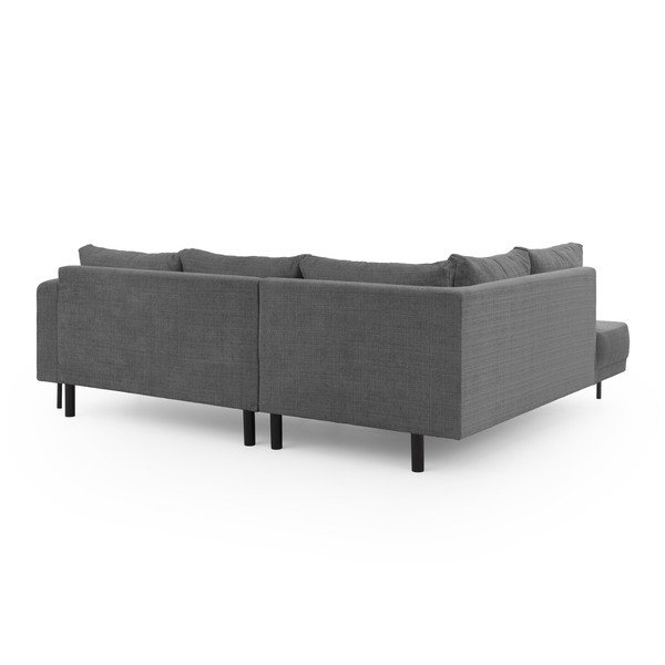 Тъмносив шенилов ъглов диван (ляв ъгъл/L форма) Mauris  – Ropez-image-3