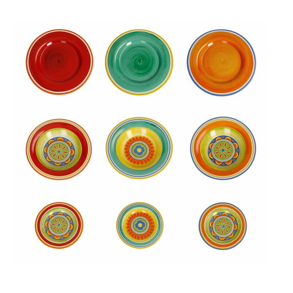 Комплект порцеланови чинии от 18 части Mediterranea - Brandani