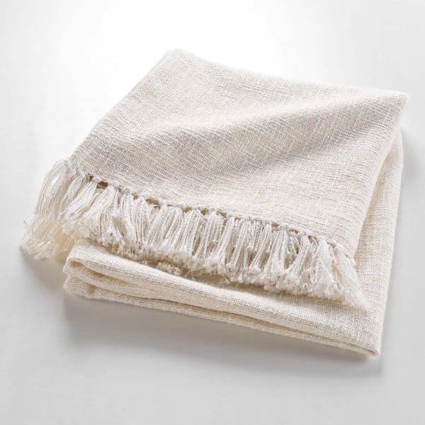 Кремаво одеяло със смес от памук 125x150 cm Ziggy – douceur d'intérieur