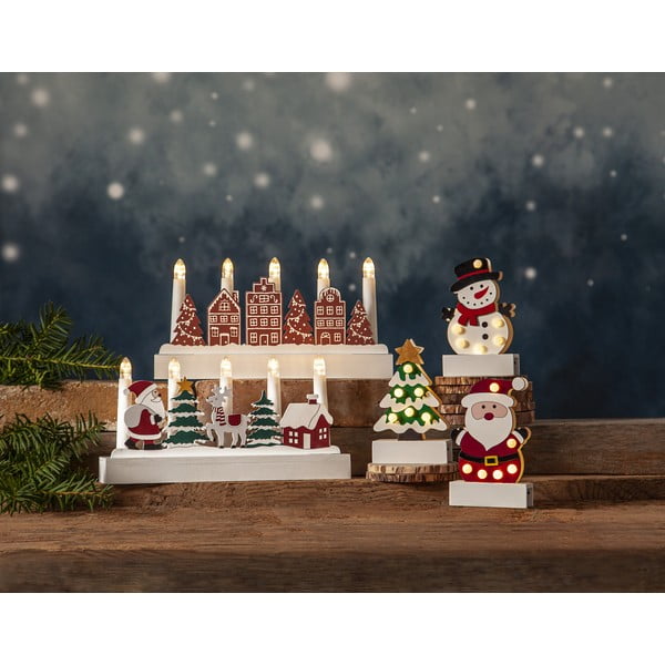 Бяло-зелена светлинна украса с коледен мотив Freddy - Star Trading-image-3