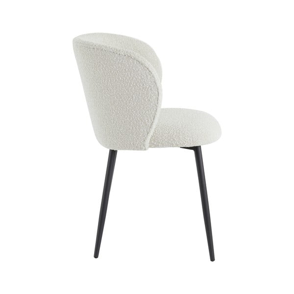 Бял тапициран трапезен стол Elyna – Light & Living-image-2