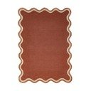 Теракотен ръчно изработен килим със смес от вълна 120x170 cm Rivo Wool – Flair Rugs