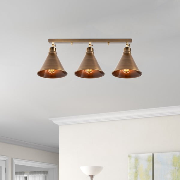 Осветително тяло за таван в бронзов цвят с метален абажур ø 20 cm Tramino – Opviq lights-image-1