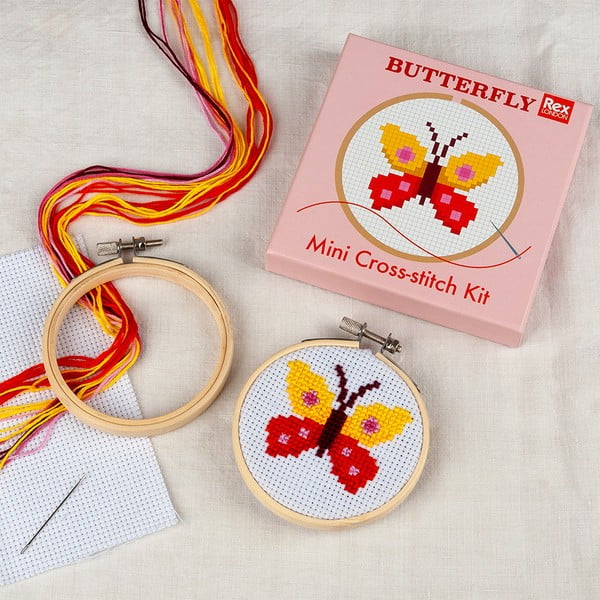 Творчески комплект Cross-stitch Kit Butterfly – Rex London-image-1