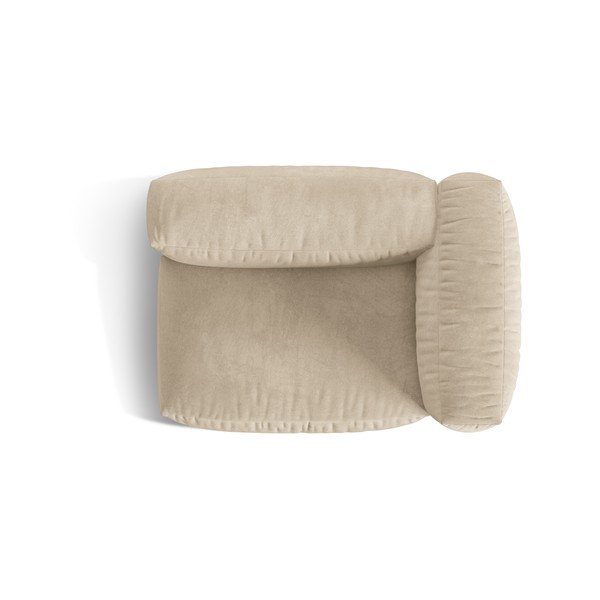 Бежов кадифен модул за диван (десен ъгъл) Martina – Micadoni -image-3