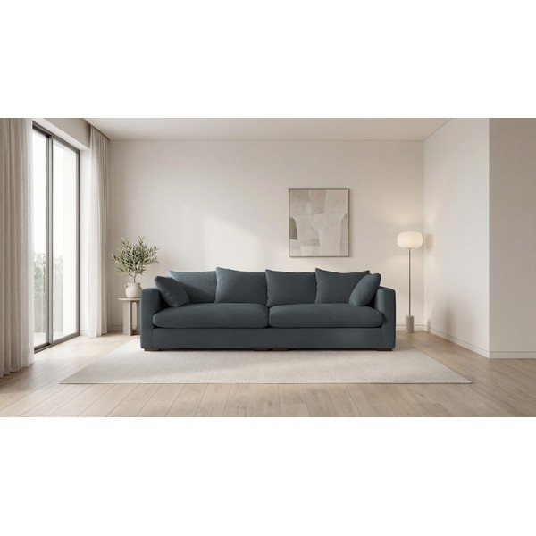 Сив велурен диван 266 cm Comfy - Scandic-image-4