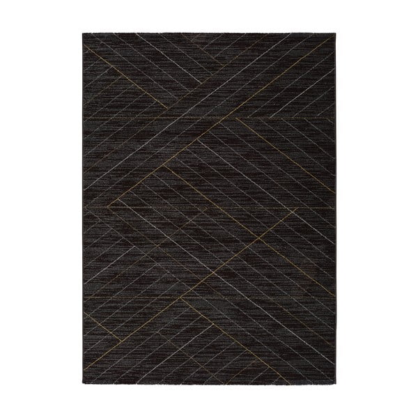Черен килим Тъмно, 140 x 200 cm - Universal