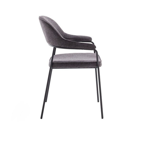 Тъмносив трапезен стол с подлакътници Kindersley – Unique Furniture-image-2