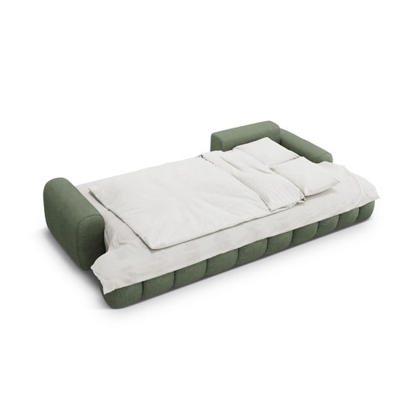 Зелен сгъваем/с място за съхранение ъглов диван (десен ъгъл) Linz – Cosmopolitan Design-image-4