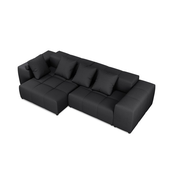 Черен ъглов диван (променлива) Rome - Cosmopolitan Design-image-4