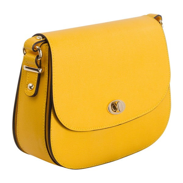 Žlutá kabelka z pravé kůže Andrea Cardone Elnora