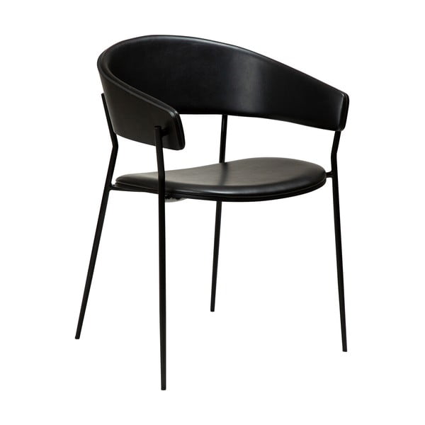 Матово черно кресло от изкуствена кожа Crib - DAN-FORM Denmark