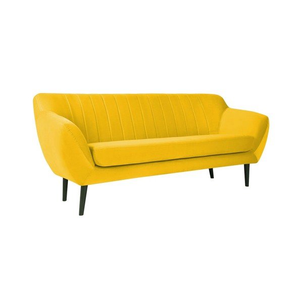 Диван от жълто кадифе , 188 cm Toscane - Mazzini Sofas-image-2