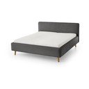 Тъмносиво единично легло 120x200 cm тапицирано без ламелно дъно Mattis – Meise Möbel