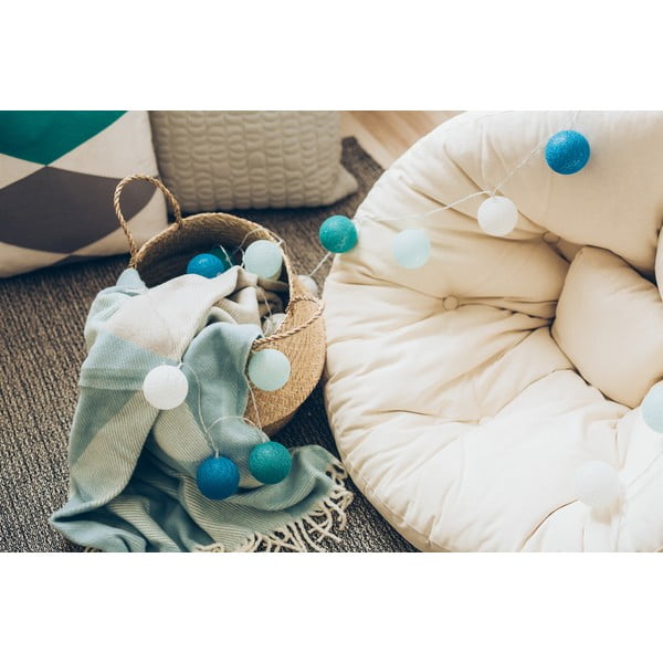 Бежово-розова светлинна верига с LED крушки , 30 лампички - LUKKA-image-4