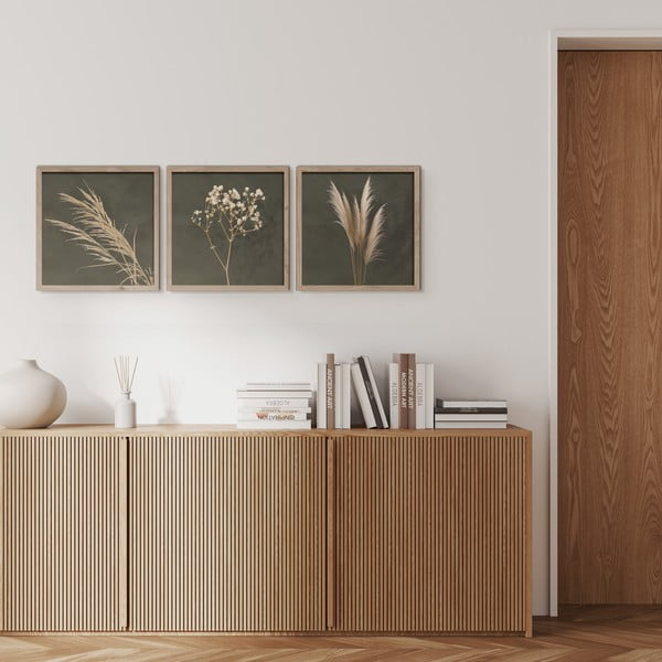 Картини в комплект 3 бр. 30x30 cm Pampas – Styler-image-2